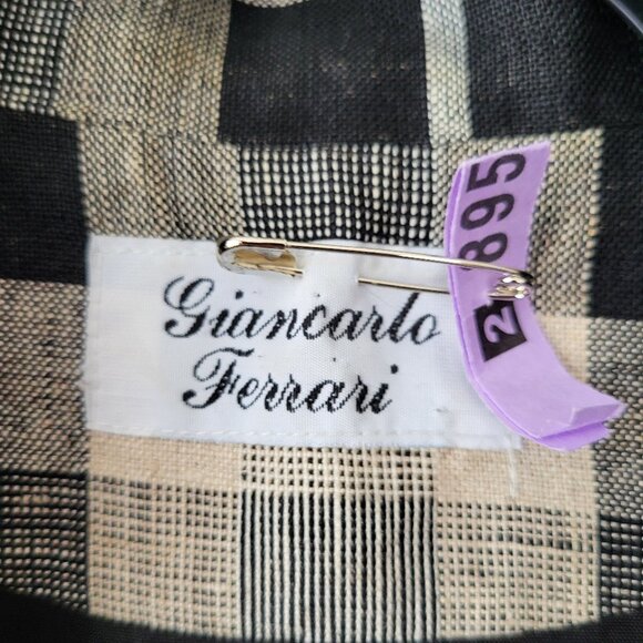 Classic Vintage Tailored Plaid Jacket, sz L - Picture 5 of 5